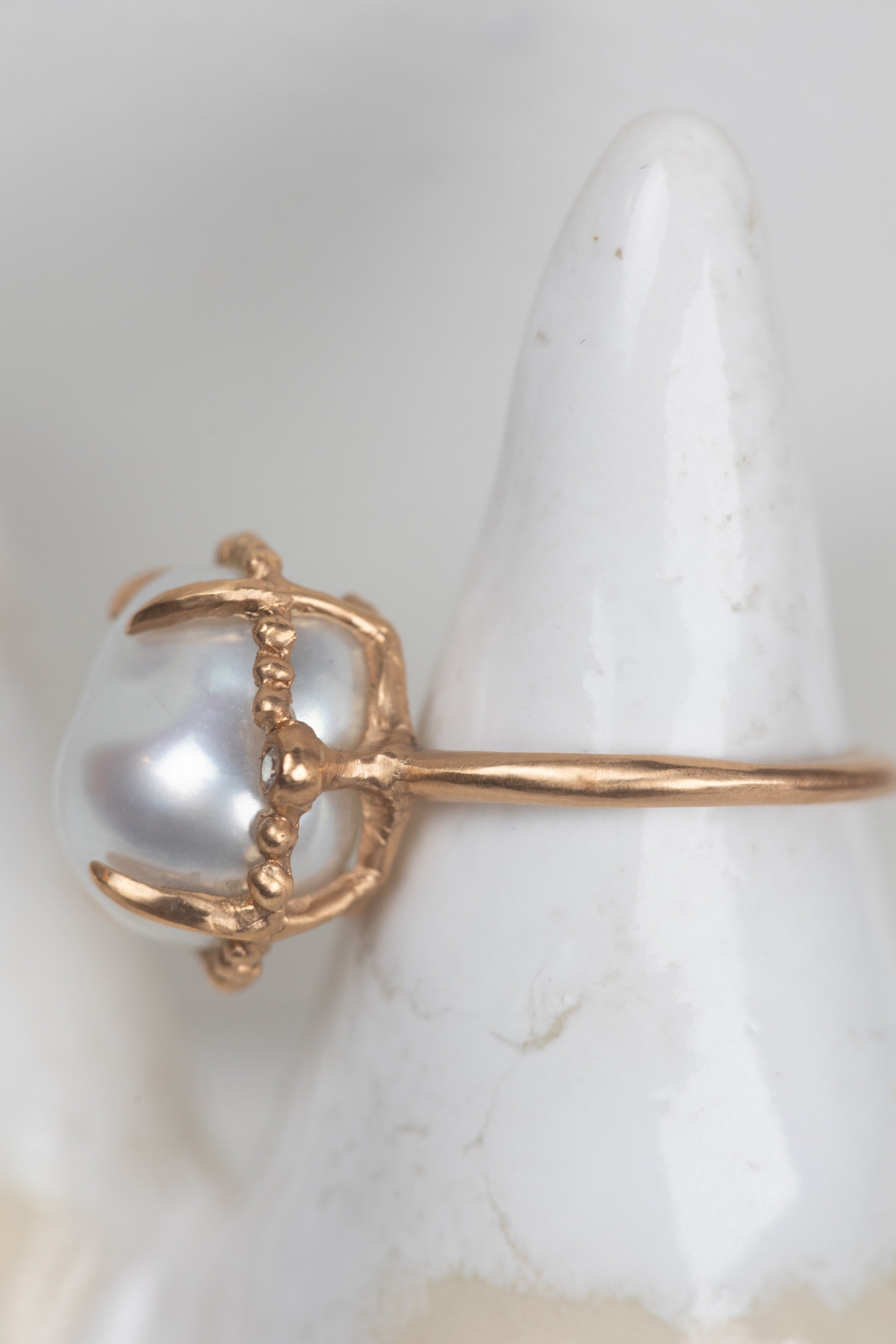 Large South Sea Pearl Ring in Rose Gold (18k)