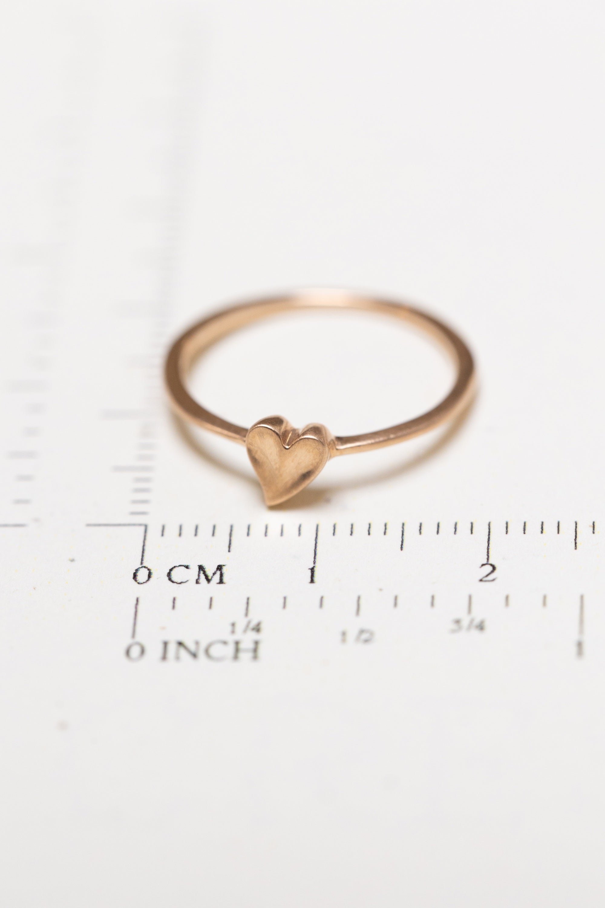 Tiny Heart Ring in Rose Gold (18k)