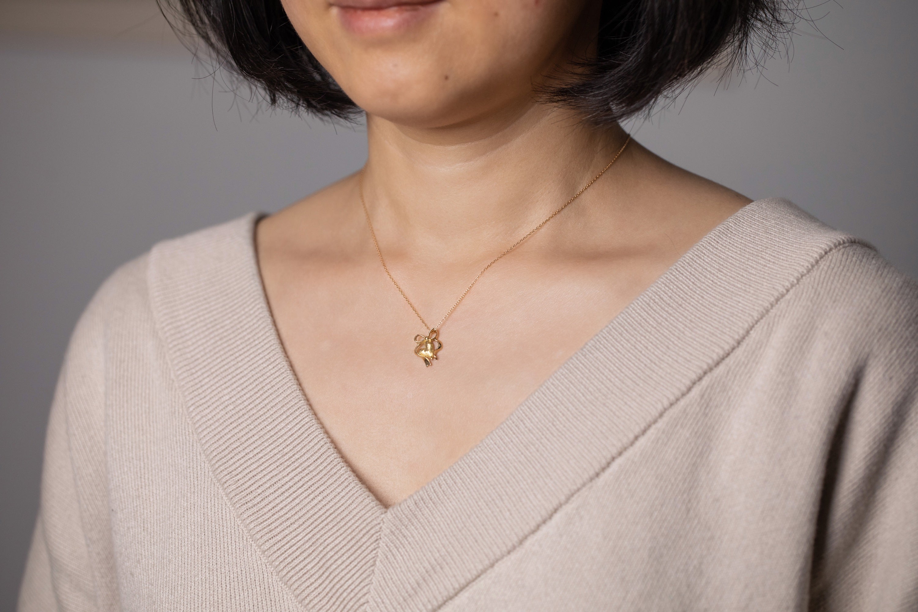 Small Golden Heart Gift Necklace (18k)