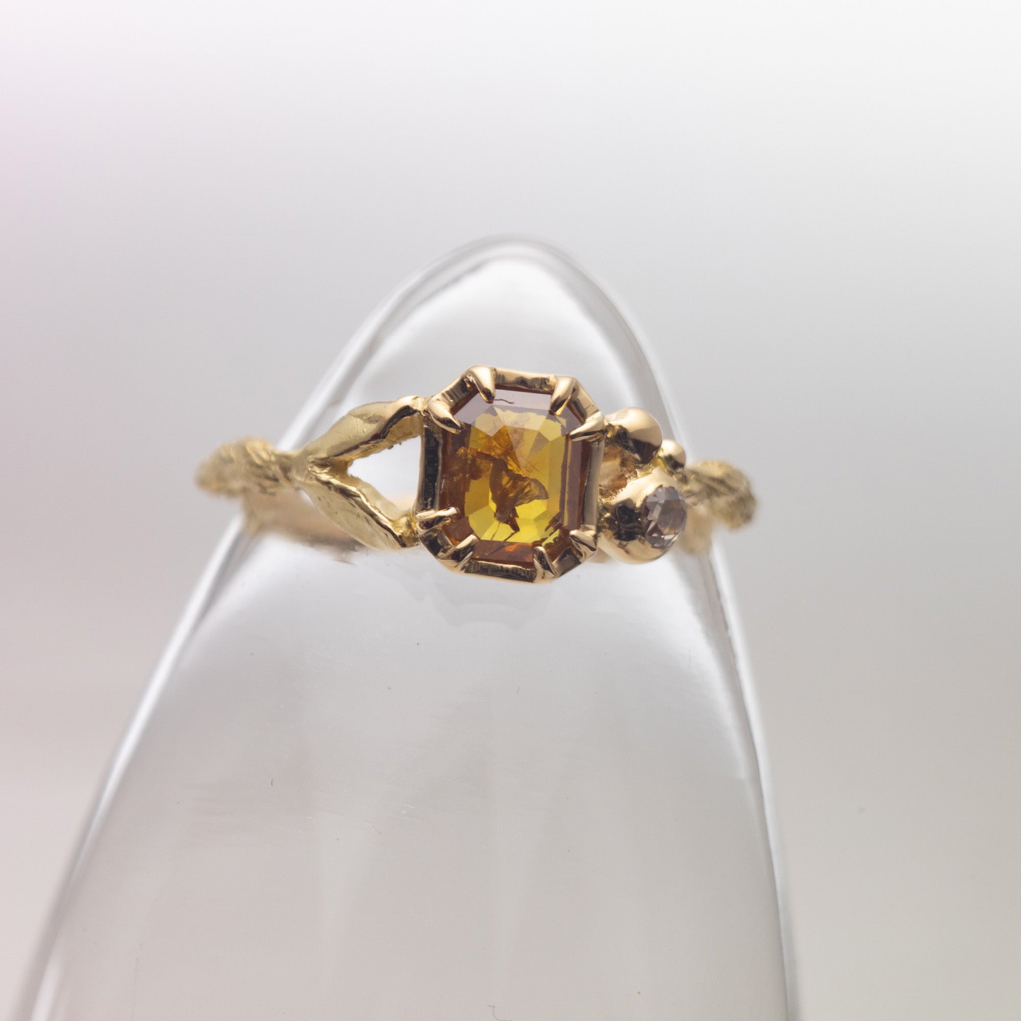 Amber Colored Diamond Ring (18k)