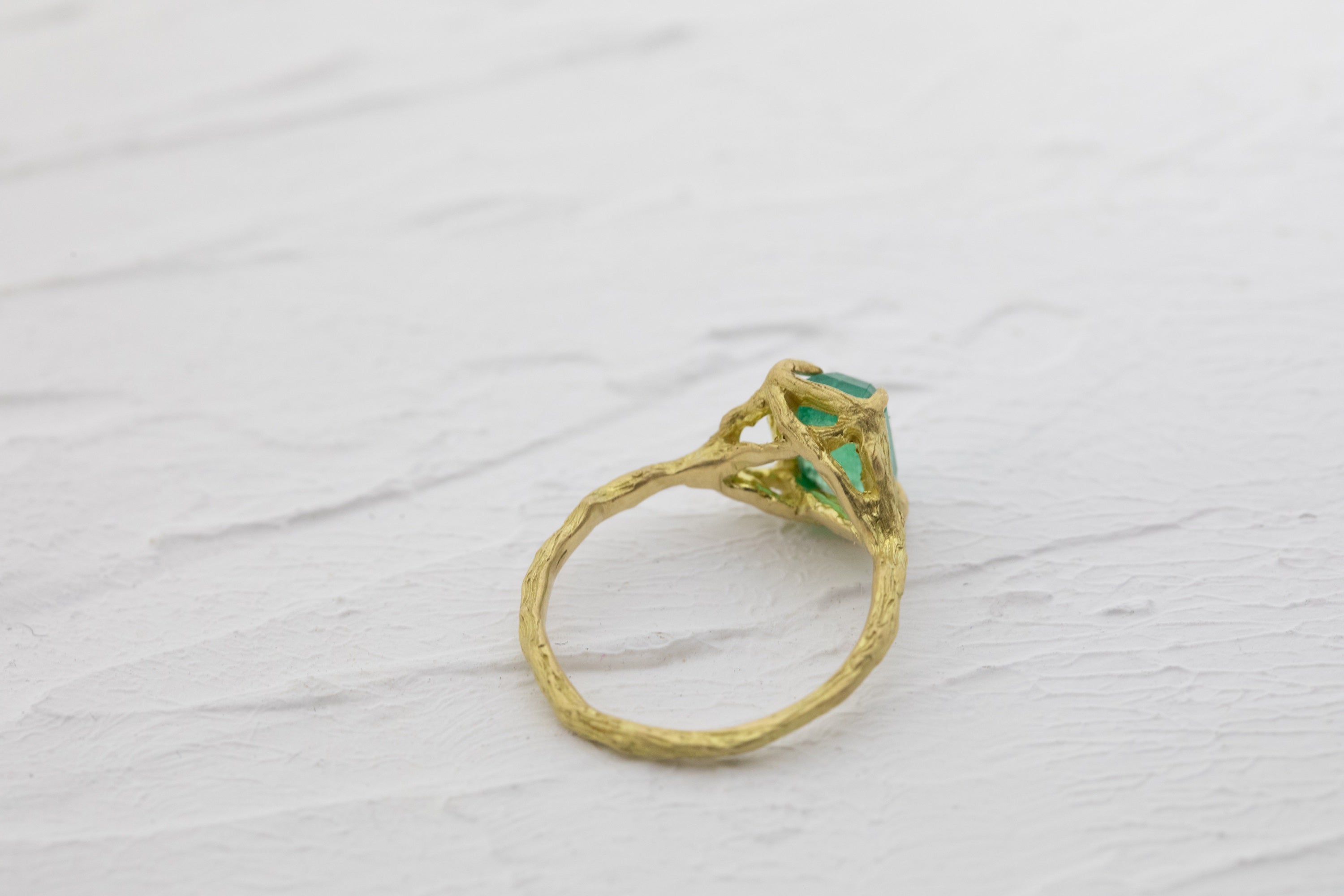 Enchanted Forest Ring with Emerald
