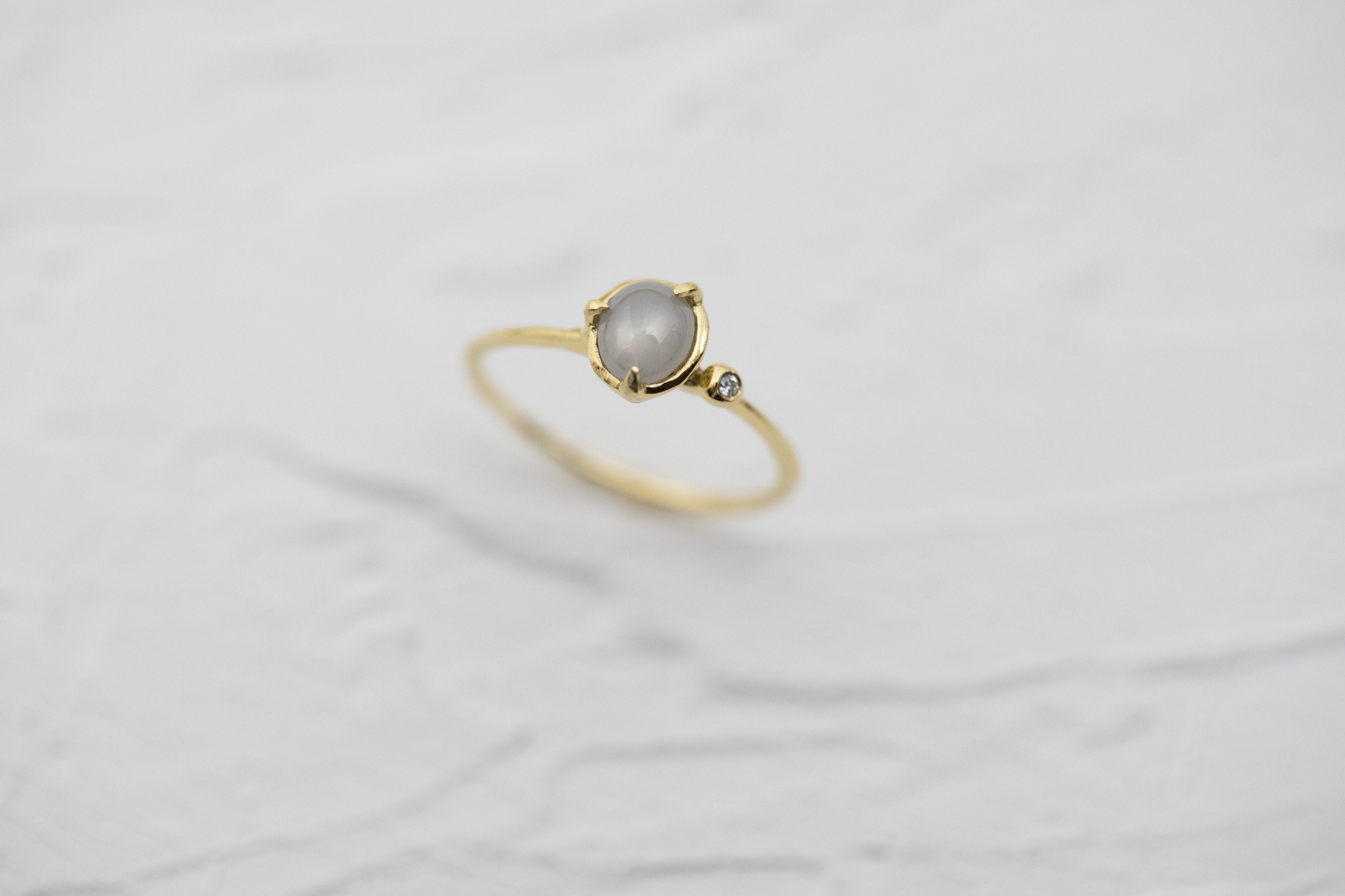 Star Sapphire Ring with Diamond 1