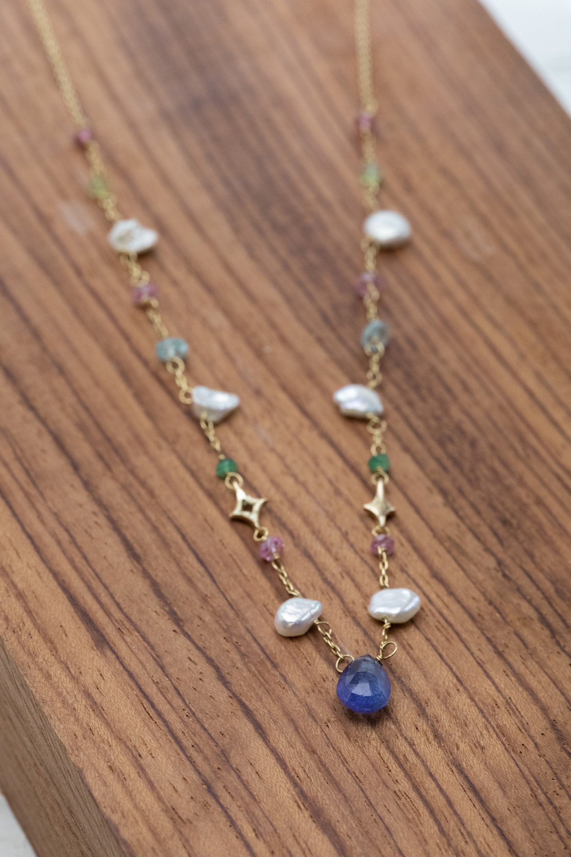 Tanzanite and Pearls Necklace