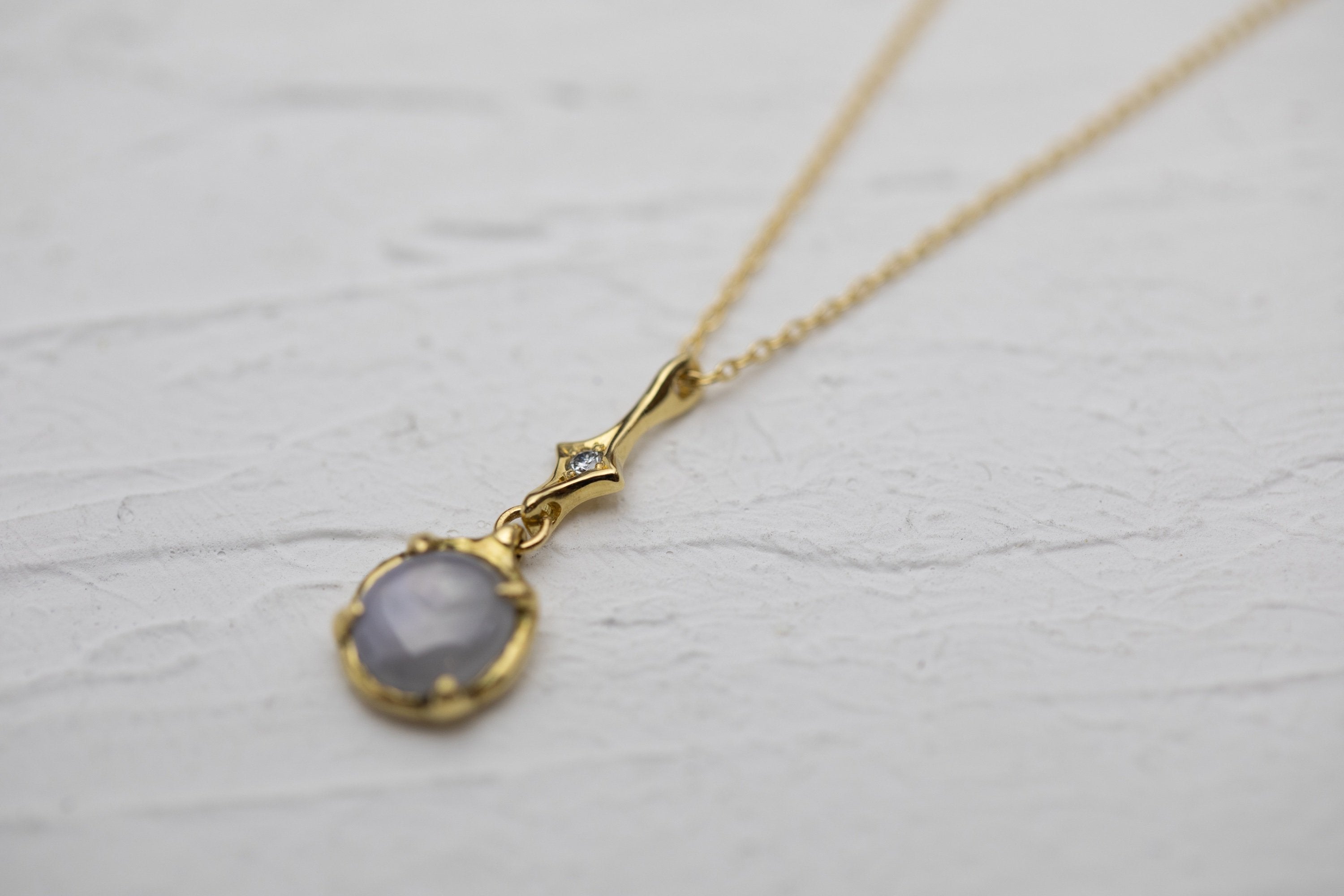Dangling Star Sapphire from Stardust Necklace