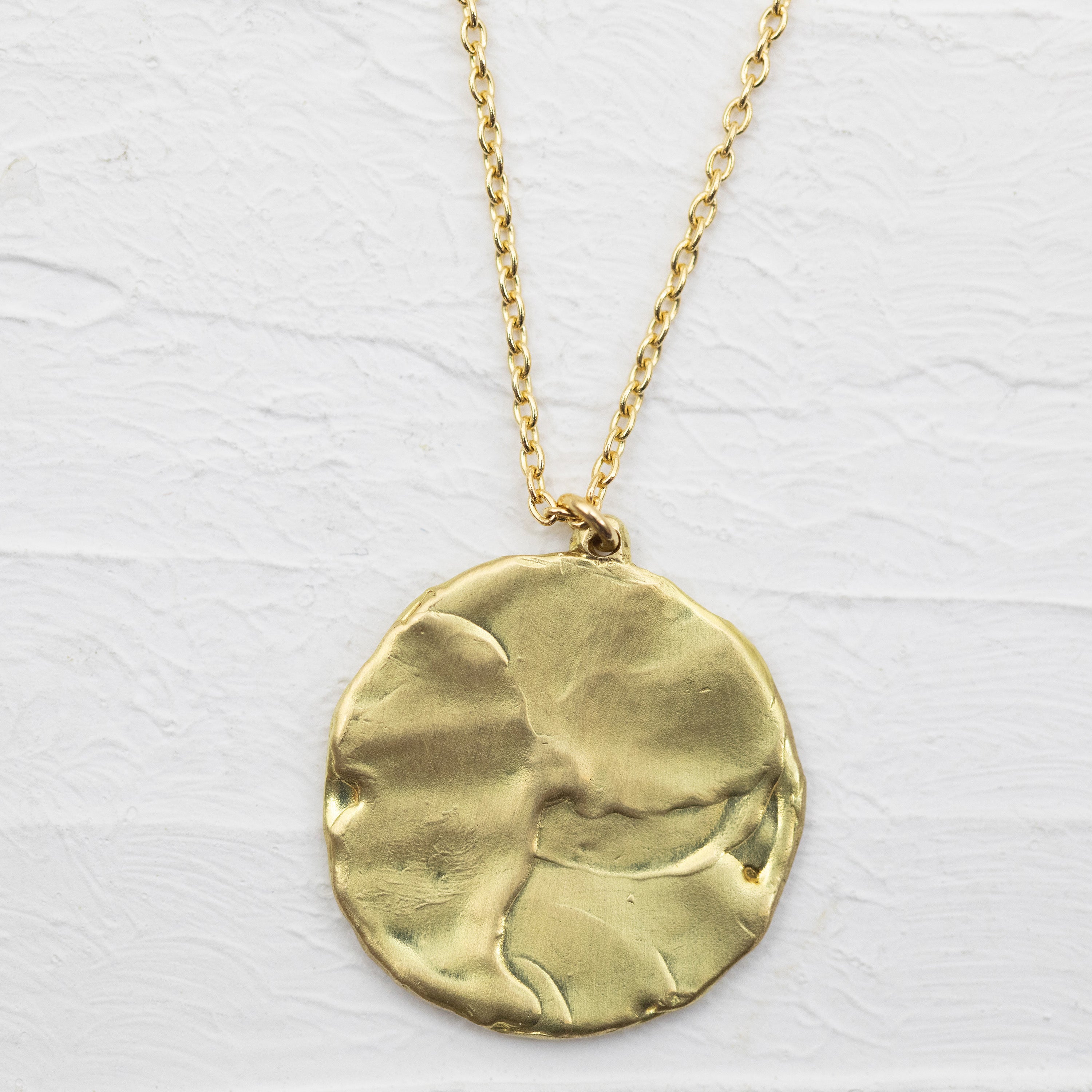 Large Gold Medallion Necklace (18k)