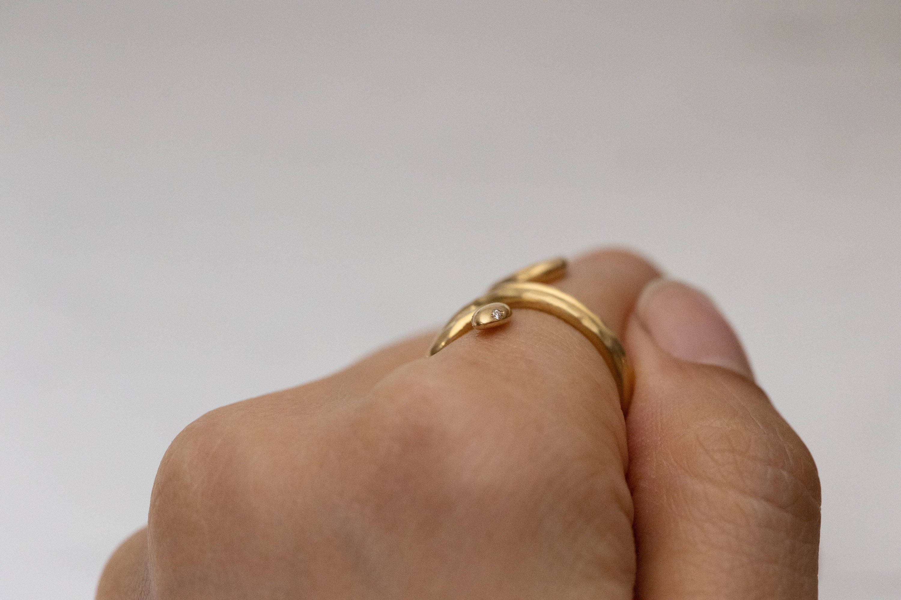 Golden Snake Hug Ring (18k)