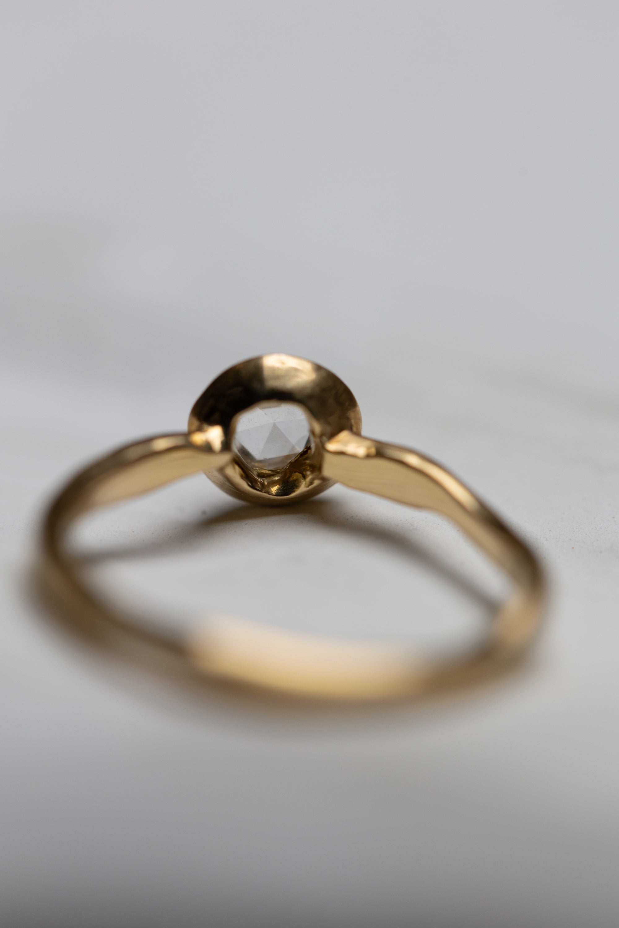 Water | Rose Cut Diamond Ring on Water Band (18k)
