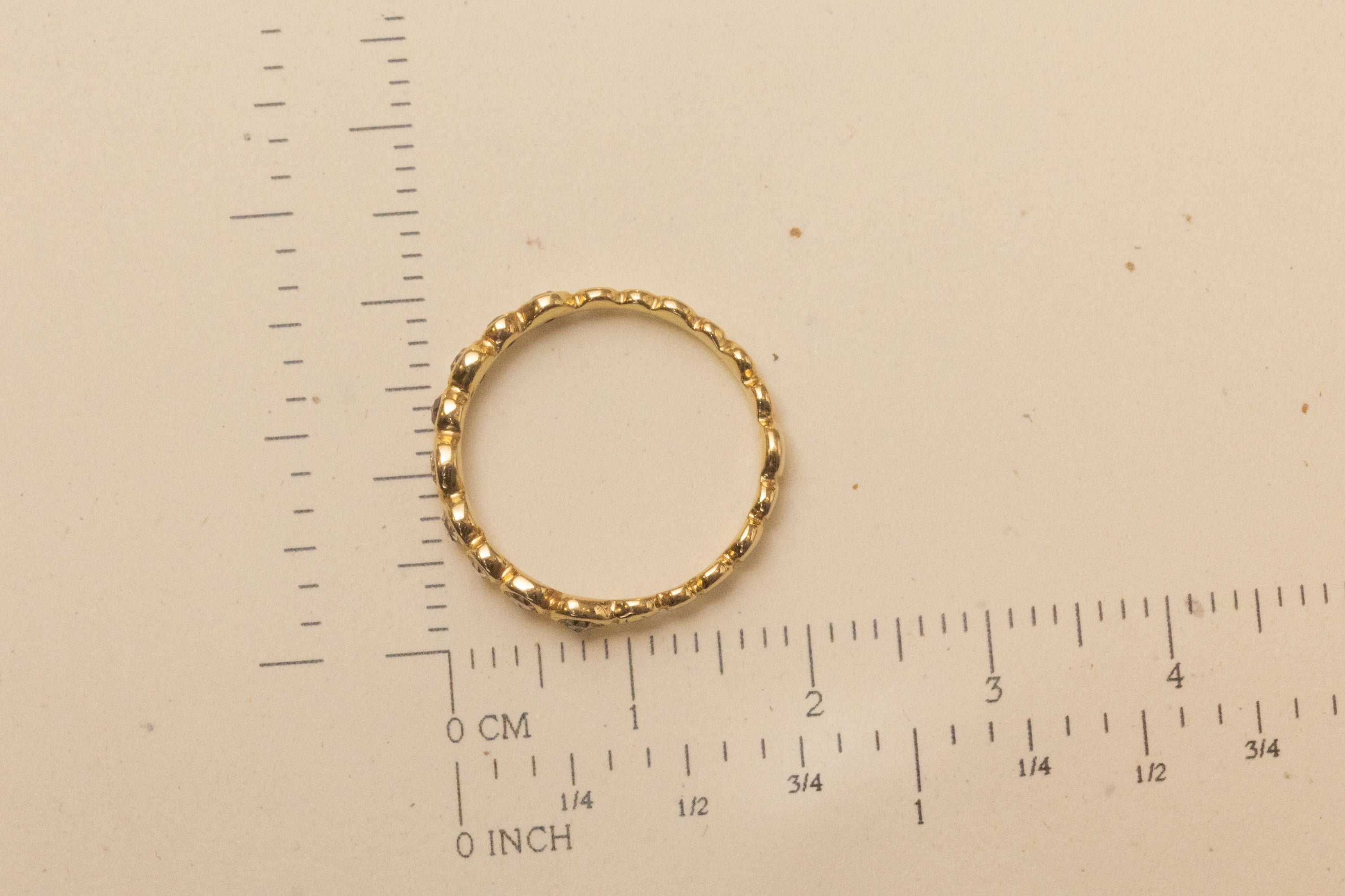 Champagne Bubbles Half Eternity Ring with Rose Cut Diamonds (18k)
