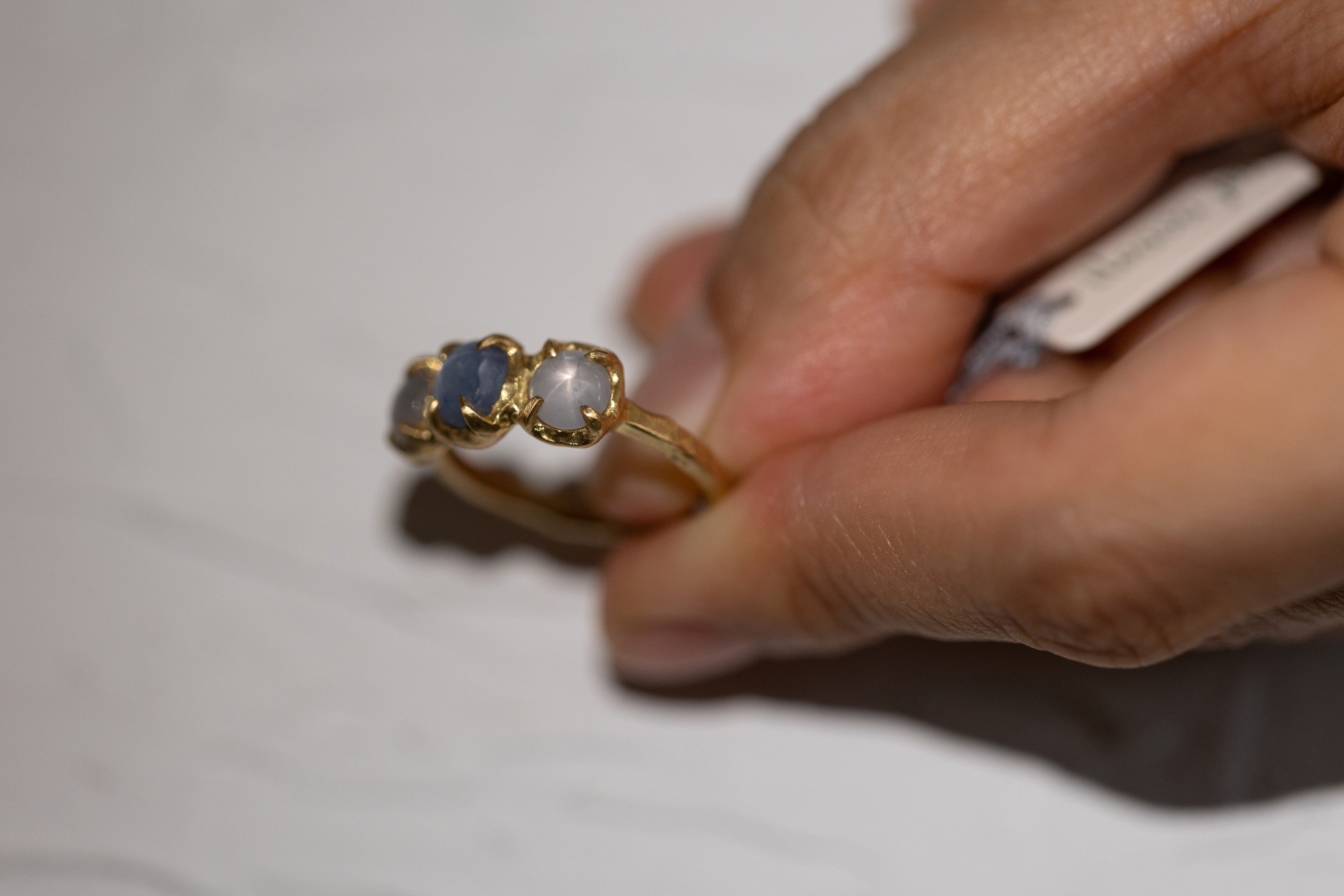 3 Star Sapphire Ring (18k)