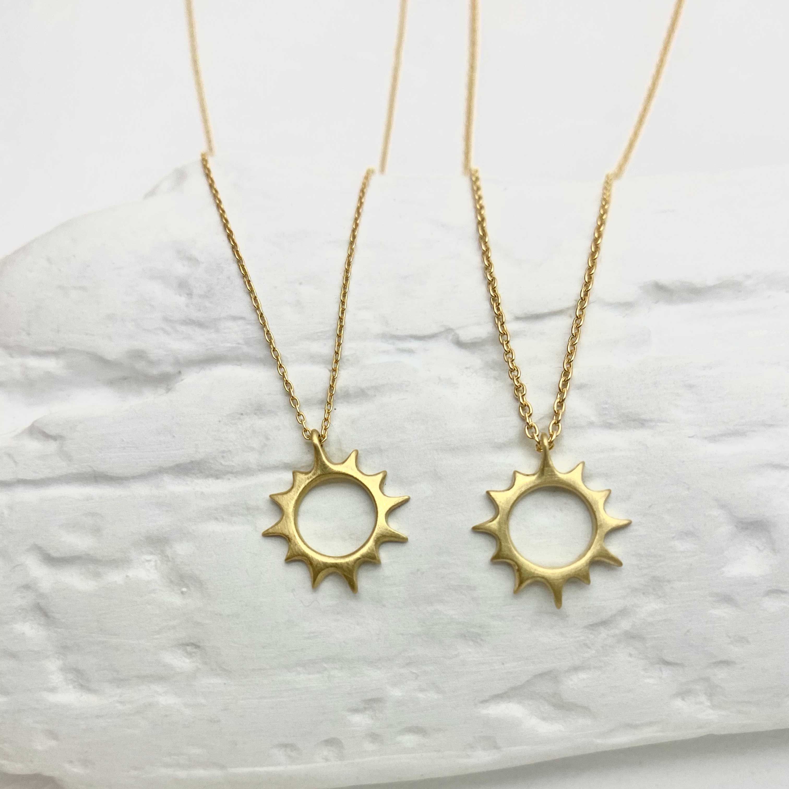 Large Golden Sun on a Thick Gold Chain (18k)