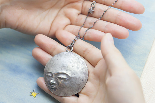 Full Moon on a Starry Night Necklace