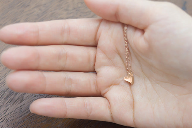 Tiny Heart Rose Gold Heart Necklace